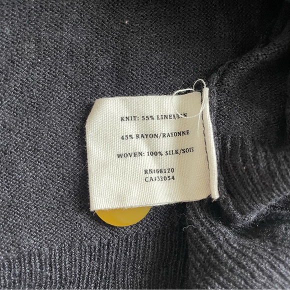 Anthropologie Sparrow Navy Sweater with Polka Dot Details - Picture 4 of 5